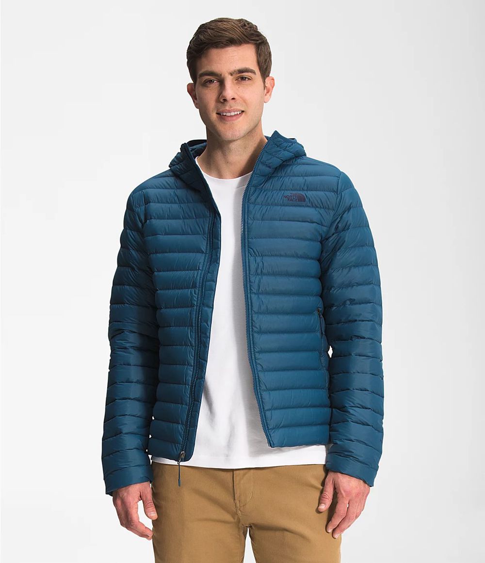 The North Face Stretch Down Kapuzenpullover Herren - Blau CH-684EJSZ